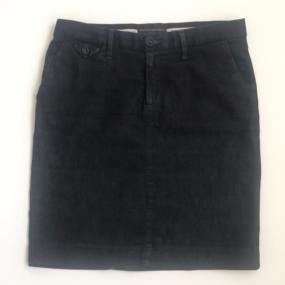 Banana Republic Dark Wash Denim Skirt 4 High Waist Blue Jean Pencil Skirt